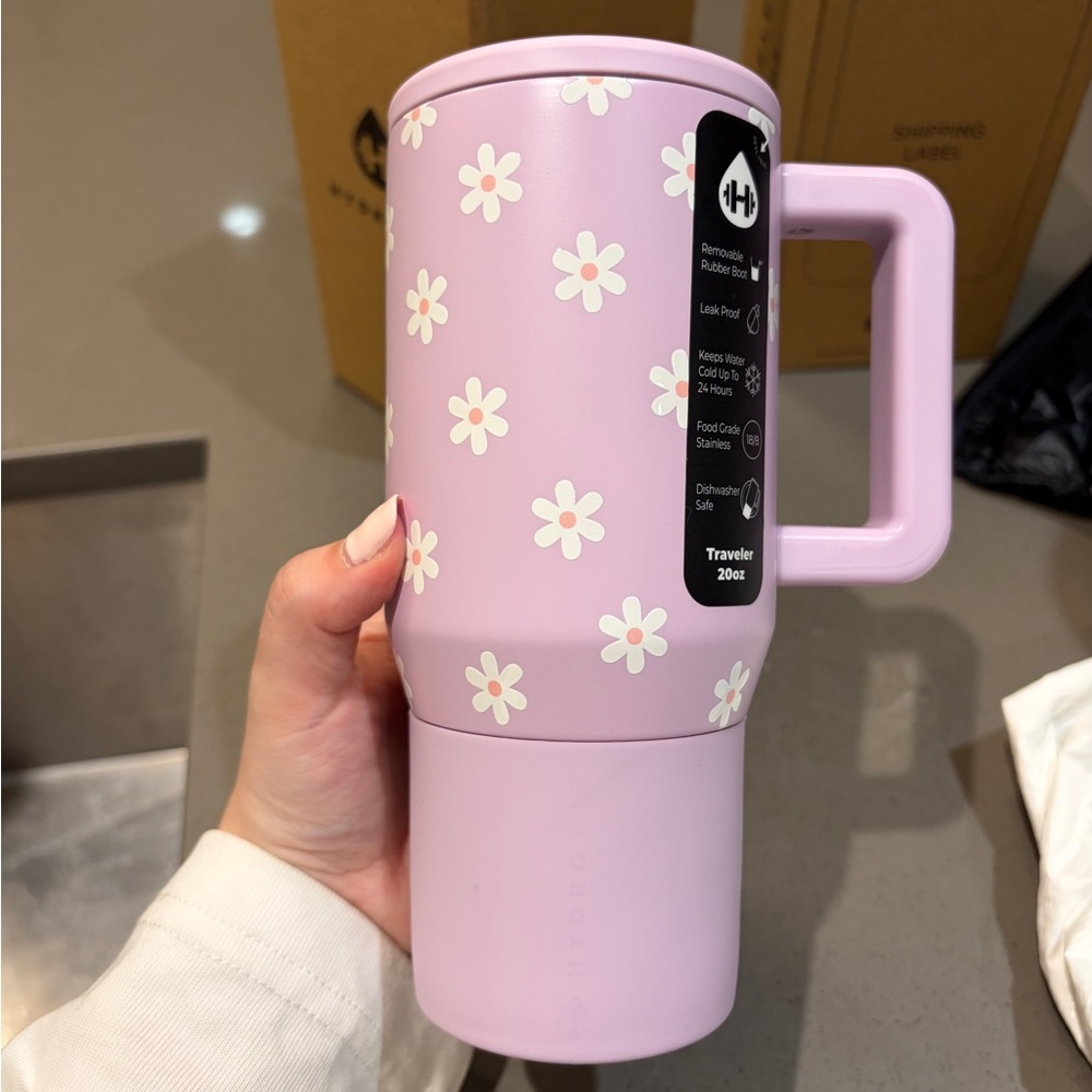 BNWT 20 oz Hydrojug Jane Daisy Purple Lavender Tumbler